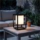 SOBREMURO METAL 1LUZ E27 NEGRO IP43 C/T BLANCA 25CM