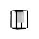 SOBREMURO METAL 1LUZ E27 NEGRO IP43 C/T BLANCA 25CM