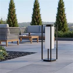 SOBREMURO METAL 1LUZ E27 NEGRO IP43 C/T BLANCO 50 CM