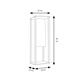 Sobremuro Exterior Negro Cristal Blanco IP54 H50 | Serie EIR