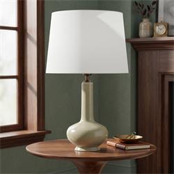Lámpara de Mesa de Cerámica Beige | Serie BELL