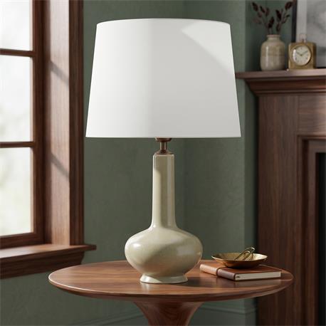 Lámpara de Mesa de Cerámica Beige | Serie BELL