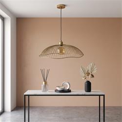 COLGANTE ALAMBRE ORO CALIPSO 1 LUZ XTRELAMP