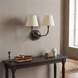 Aplique de Pared Metal Negro Latonado 2Luces | Serie CARMELA
