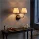 Aplique de Pared Metal Negro Latonado 2Luces | Serie CARMELA