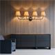 Aplique de Pared Metal Negro Latonado 4Luces | Serie CARMEA