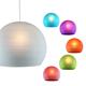 Lámpara Colgante Cristal Ácido Blanco 30 Cm | Serie BOULE