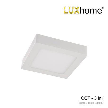 DOWNLIGHT SUPERFICIE 24W 3 CCT CUADRADO BLANCO