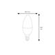 Bombilla C37 LED con Forma de Vela, 3000K | Serie LUXHOME