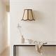Aplique de Pared con Pantalla de Rafia Beige | Serie YARA