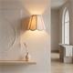 Aplique de Pared con Pantalla Blanca y Beige | Serie YARA