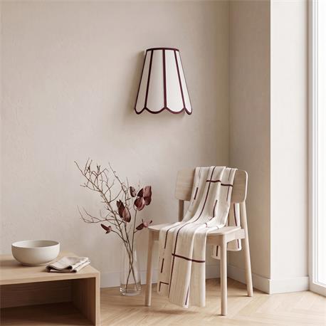 Aplique de Pared con Pantalla Blanca y Burdeos | Serie GALIA