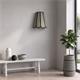 Aplique de Pared con Pantalla en Rafia Gris | Serie GALIA
