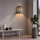 Aplique de Pared con Pantalla en Rafia Gris | Serie GALIA