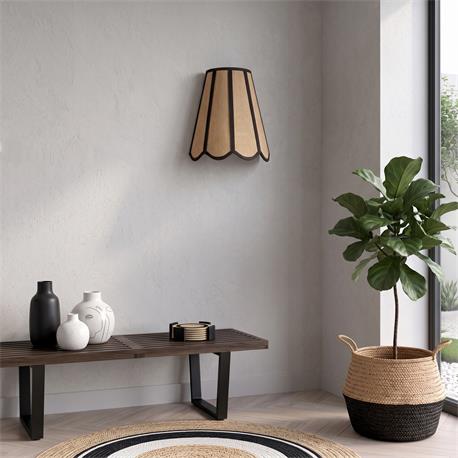 Aplique de Pared con Pantalla en Rafia Natural | Serie GALIA