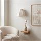 Aplique de Pared con Pantalla Blanca y Beige | Serie NALA