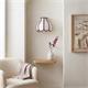 Aplique de Pared con Pantalla Blanca y Burdeos | Serie NALA