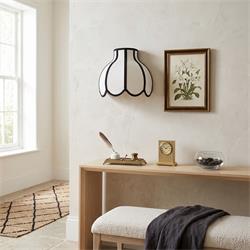 Aplique de Pared con Pantalla Blanca y Negro | Serie NALA
