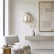 Aplique de Pared con Pantalla Blanca y Oro | Serie NALA