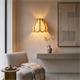 Aplique de Pared con Pantalla Blanca y Oro | Serie NALA