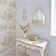 Aplique de Pared Blanco con Flecos Beige | Serie NALA II