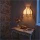 Aplique de Pared Blanco con Flecos Beige | Serie NALA II