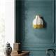 Aplique de Pared Blanco con Flecos Mostaza | Serie NALA II