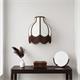 Aplique de Pared Blanco con Flecos Marrones | Serie NALA II