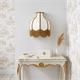 Aplique de Pared Blanco con Flecos Oro | Serie NALA II