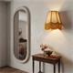 Aplique de Pared Blanco y Mostaza con Flecos | Serie YARA II