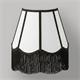 Aplique de Pared Blanco y Negro con Flecos | Serie YARA II