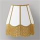 Aplique de Pared Blanco y Oro con Flecos | Serie YARA II