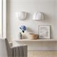 Aplique de Pared Blanco con Cinta Beige | Serie LUNA