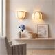 Aplique de Pared Blanco con Cinta Beige | Serie LUNA