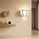 Aplique de Pared Blanco con Cinta Burdeos | Serie LUNA