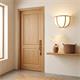 Aplique de Pared Blanco con Cinta Marrón | Serie LUNA
