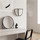 Aplique de Pared Blanco con Cinta Negra | Serie LUNA