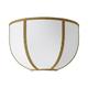 Aplique de Pared Blanco con Cinta Oro | Serie LUNA