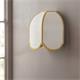 Aplique de Pared con Pantalla Blanca y Mostaza | Serie IRIS