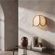 Aplique de Pared con Pantalla Blanca y Oro | Serie IRIS