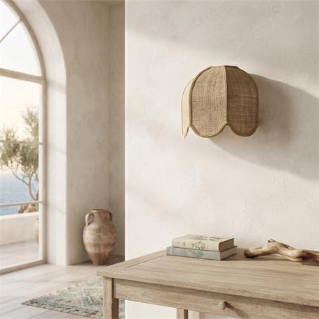 Aplique de Pared con Pantalla en Yute Natural | Serie IRIS