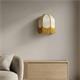 Aplique de Pared Blanco con Flecos Mostaza | Serie IRIS II