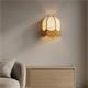 Aplique de Pared Blanco con Flecos Mostaza | Serie IRIS II