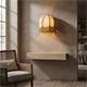 Aplique de Pared Blanco con Flecos Dorados | Serie IRIS II