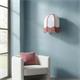 Aplique de Pared Blanco con Flecos Rosas | Serie IRIS II