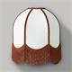 Aplique de Pared Blanco con Flecos Terracota | Serie IRIS II