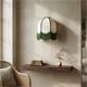Aplique de Pared Blanco con Flecos Verdes | Serie IRIS II