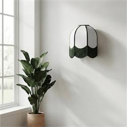 Aplique de Pared Blanco Flecos Verde Oscuro | Serie IRIS II