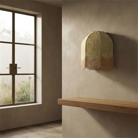 Aplique de Pared en Yute Natural con Flecos | Serie IRIS II