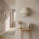 Aplique de Pared Doble en Lino Beige | Serie AISHA